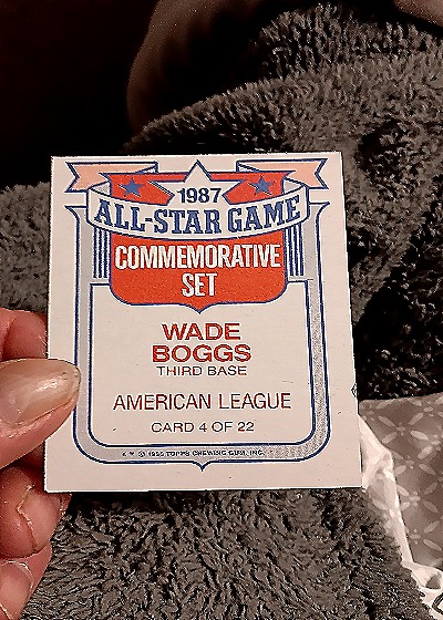 1987 Topps All-Star Game Commemorative Set #4 Wade Boggs — back