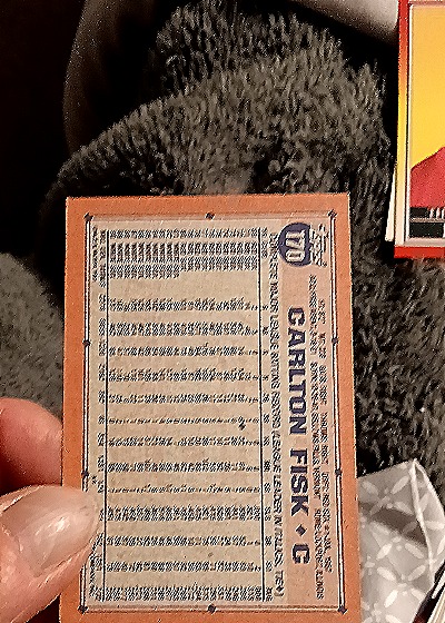 1991 Topps #170 Carlton Fisk — back