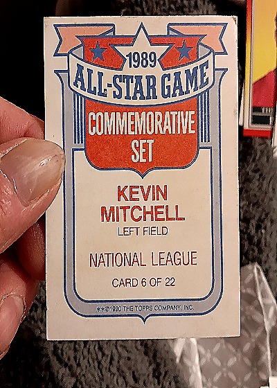 1989 Topps All-Star Game Commemorative Set #6 Kevin Mitchell — back