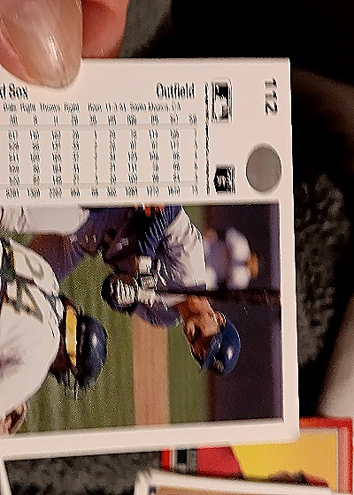 1990 Upper Deck #112 Dwight Evans — back