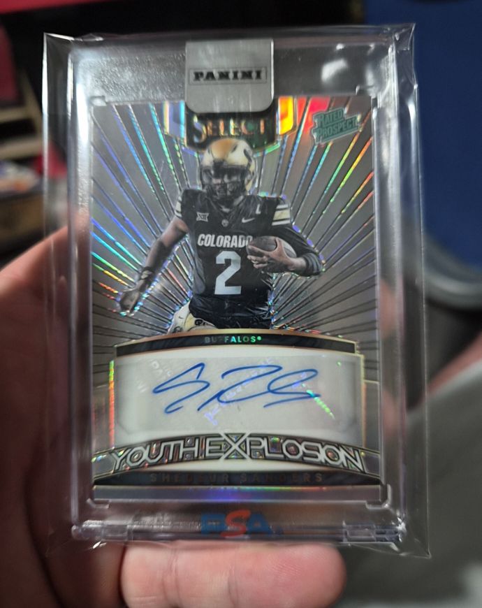 2025 Panini Select #SSXXX Shedeur Sanders Rated Prospect Youth Explosion Silver — front