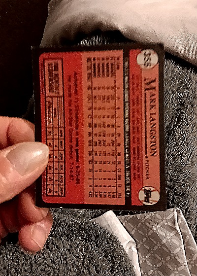 1989 Topps #355 Mark Langston — back