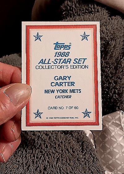1988 Topps All-Star Set Collector's Edition #7 Gary Carter — back