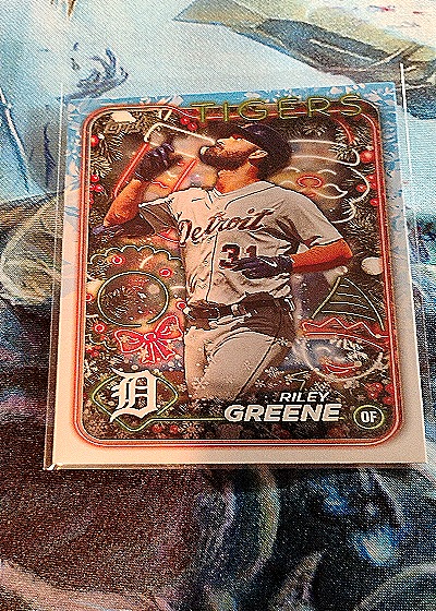 2024 Topps Holiday #H161 Riley Greene — front