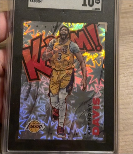2019-20 Panini Crown Royale Anthony Davis KABOOM #21 — front