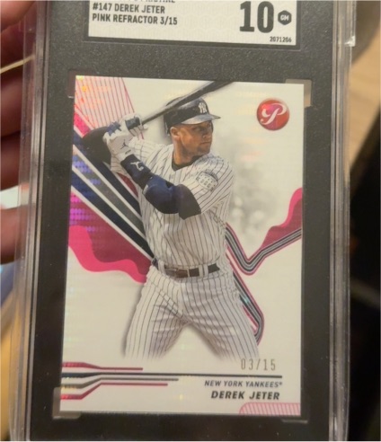 2024 Topps Pristine #147 Derek Jeter Pink Refractor — front