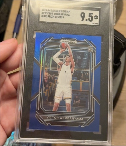 2023-24 Panini Prizm Draft Picks #2 Victor Wembanyama Blue Prizm — front