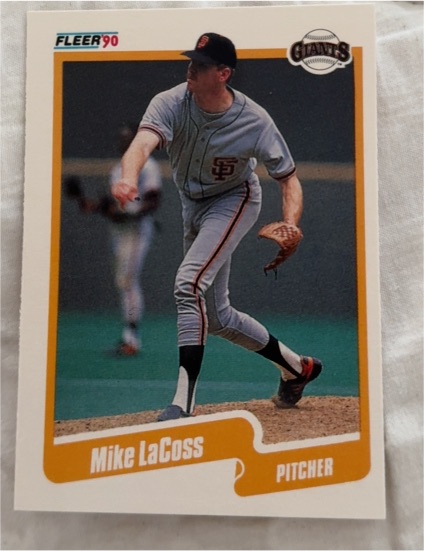 1990 Fleer #59 Mike LaCoss — front