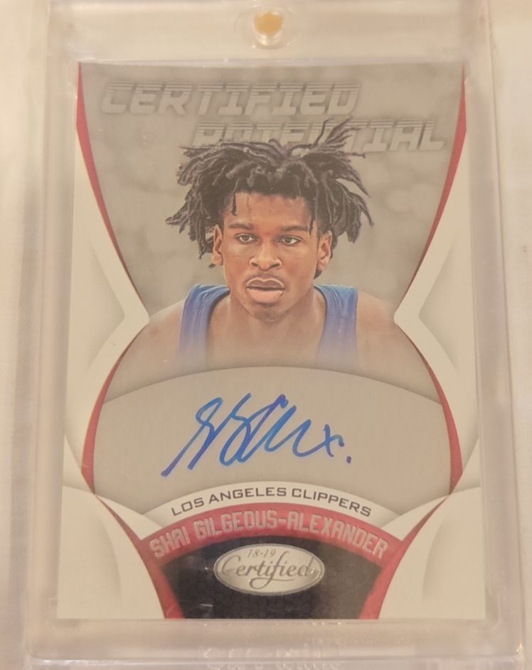 2018-19 Panini Certified Certified Potential #CP-SGA Shai Gilgeous-Alexander Rookie Auto — front