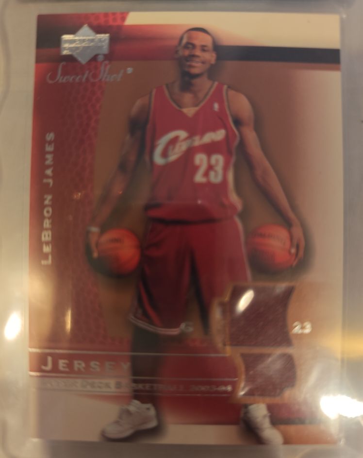 2003-04 Upper Deck Sweet Shot #SN-J LeBron James Jersey Patch — front