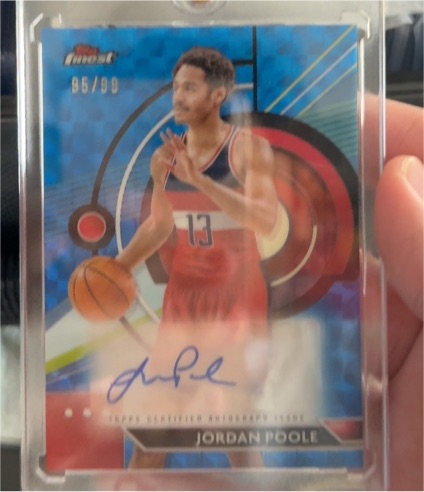2023-24 Topps Finest #95 Jordan Poole — front