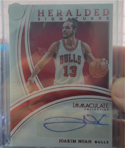 2021-22 Panini Immaculate Collection Heralded Signatures #HS-JNO Joakim Noah — front