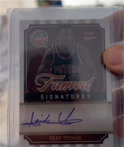 2009 Panini Basketball Hall of Fame Famed Signatures #Isiah Thomas — front