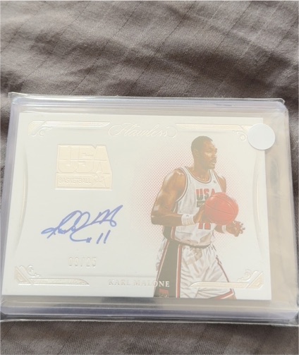 2015 Panini Flawless USA Basketball Karl Malone #05 — front
