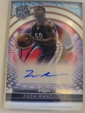 2024-25 Topps Chrome #TCAI-ZR Zach Randolph Certified Autograph — front
