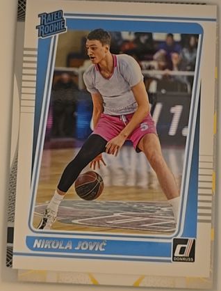 2022 Panini Chronicles Draft Picks Donruss Rated Rookie #10 Nikola Jovic — front