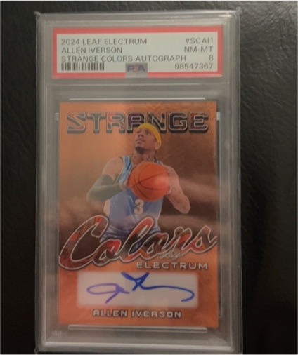 2024 Leaf Electrum #SCA11 Allen Iverson Strange Colors Autograph — front