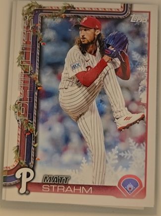 2025 Topps Holiday #H148 Matt Strahm — front