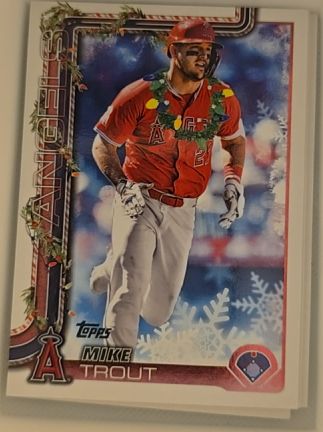 2025 Topps Holiday #H50 Mike Trout — front