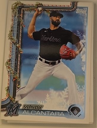 2025 Topps Holiday #H144 Sandy Alcantara — front
