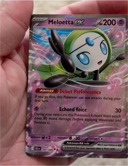 2016 Pokémon SV: Black Bolt #044 Meloetta ex — front