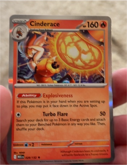 2023 Pokémon Mega Evolution #028 Cinderace — front