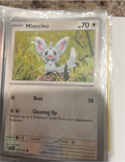 2024 Pokémon SV05: Temporal Forces #136 Minccino — front