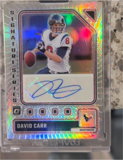 2023 Donruss Optic Signature Series Silver Prizm #SS-DR David Carr — front