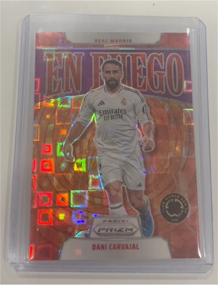 2025 Panini Prizm FIFA Club World Cup En Fuego #23 Dani Carvajal — front