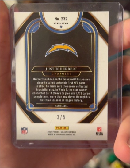 2024 Panini Select #232 Justin Herbert — front