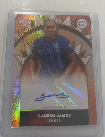 2024 Topps Deco #Lauren James Blue on Blue /49 Autograph — front