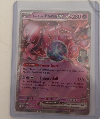 2025 Pokémon SVP #205 Team Rocket's Mewtwo ex — front