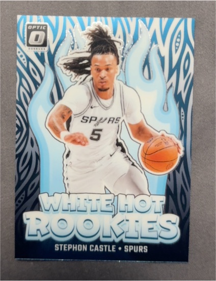 2024-25 Panini Donruss Optic #6 Stephon Castle White Hot Rookies — front
