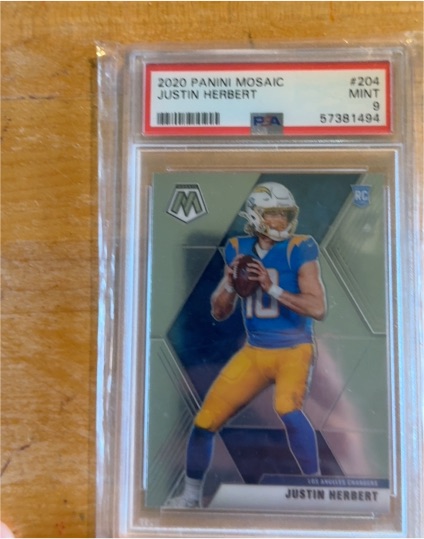 2020 Panini Mosaic #204 Justin Herbert — front