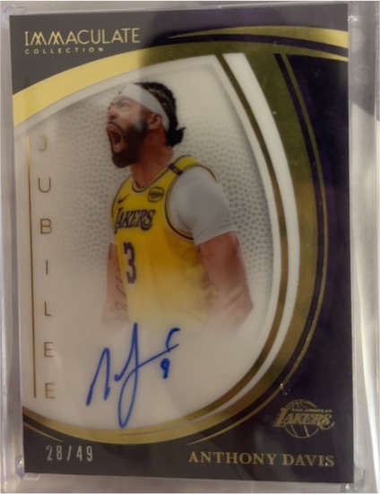2020 Immaculate Collection Jubilee #28 Anthony Davis — front