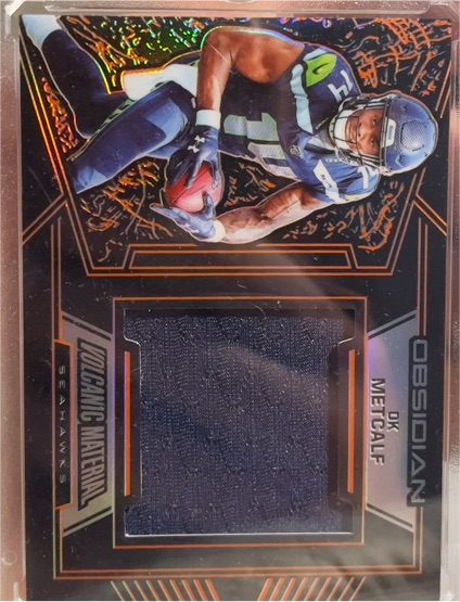 2019 Panini Obsidian Volcanic Material #VM-DM DK Metcalf — front