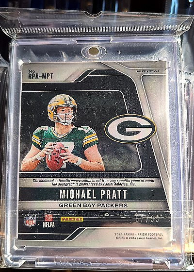 2024 Panini Prizm #RPA-MPT Michael Pratt — back