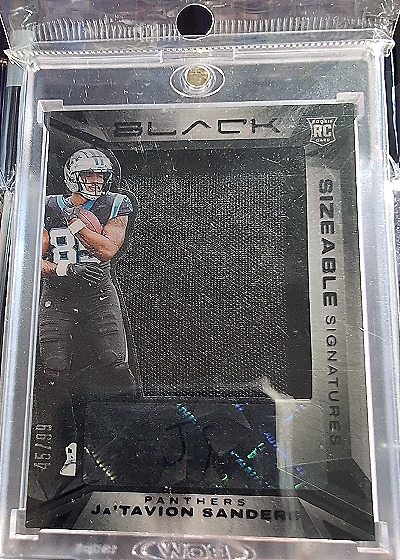 2024 Panini Black Sizable Signatures #SSR-JSS Ja'Tavion Sanders — front