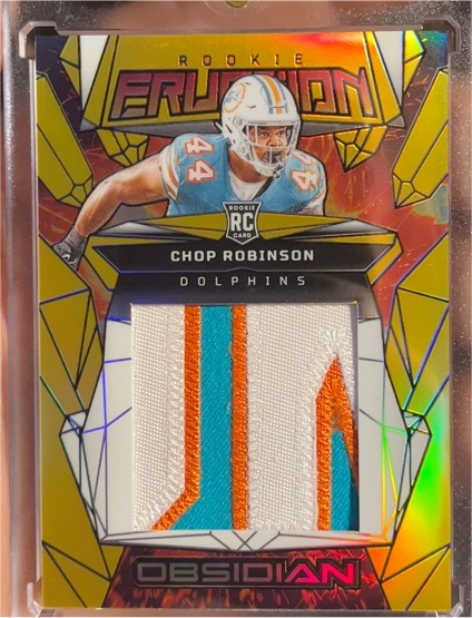 2024 Panini Obsidian #RM-CRN Chop Robinson Rookie Eruption Materials — front