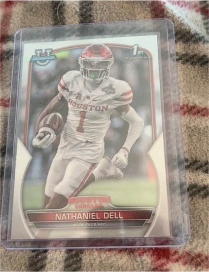 2022 Bowman University Chrome #49 Nathaniel Dell — front