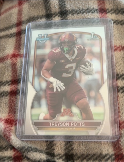 2022 Bowman University Chrome #97 Treyson Potts — front