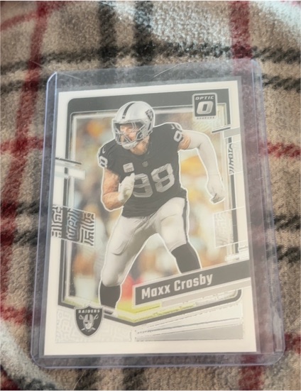 2023 Maxx Crosby Panini Donruss Optic #100 Las Vegas Raiders — front