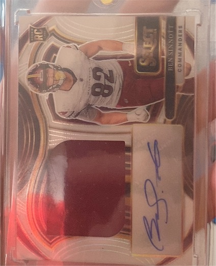 2024 Panini Select Ben Sinnott Rookie Patch Auto — front