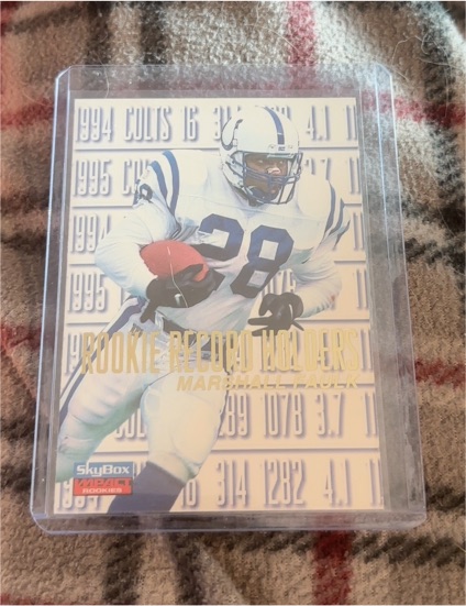 1996 Skybox Impact Rookies #143 Marshall Faulk Rookie Record Holders — front