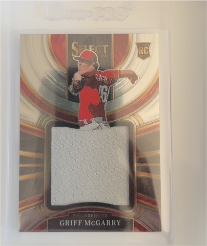 2022 Panini Select #PJS-GM Griff McGarry Jumbo Swatch Philadelphia Phillies — front