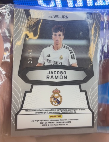 2024-25 Panini Obsidian Soccer #VS-JRN Jacobo Ramón — front