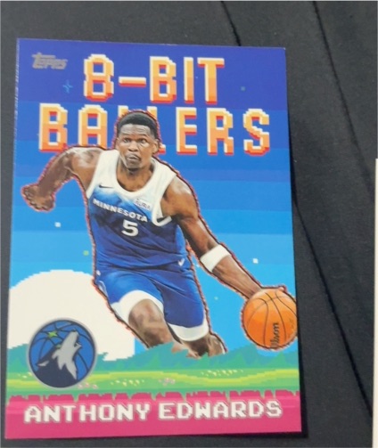 2025-26 Topps Basketball 8-Bit Ballers #8B-18 Anthony Edwards — front