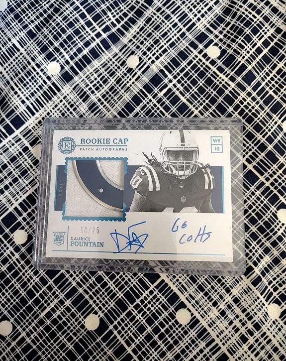 2018 Panini Encased #10 Daurice Fountain Rookie Cap Patch Autographs — front