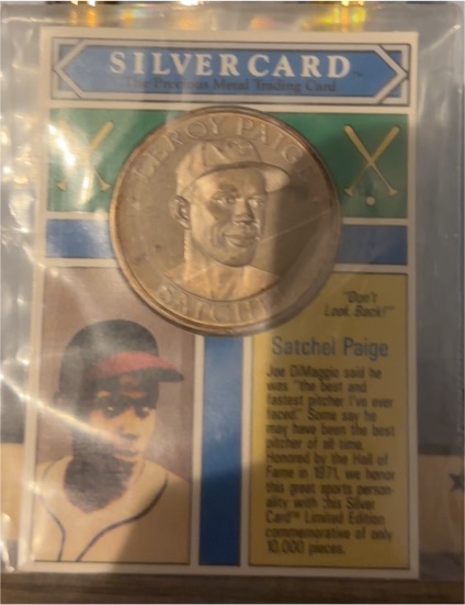 1992 The Money Store Silver Card Satchel Paige — front