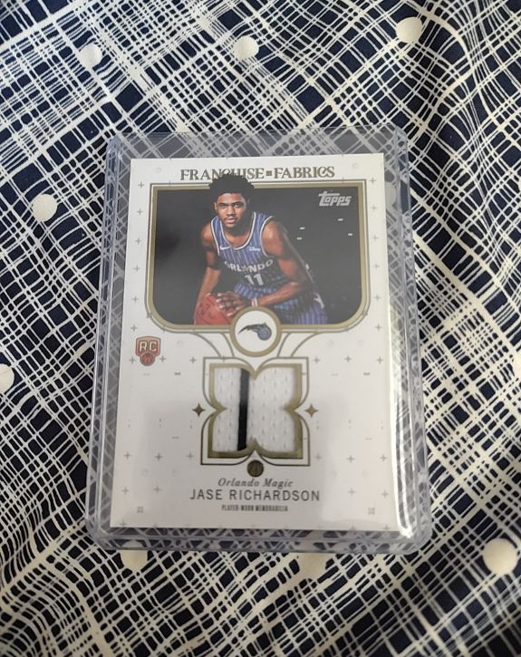 2025-26 Topps Franchise Fabrics #FF-JR Jase Richardson — front